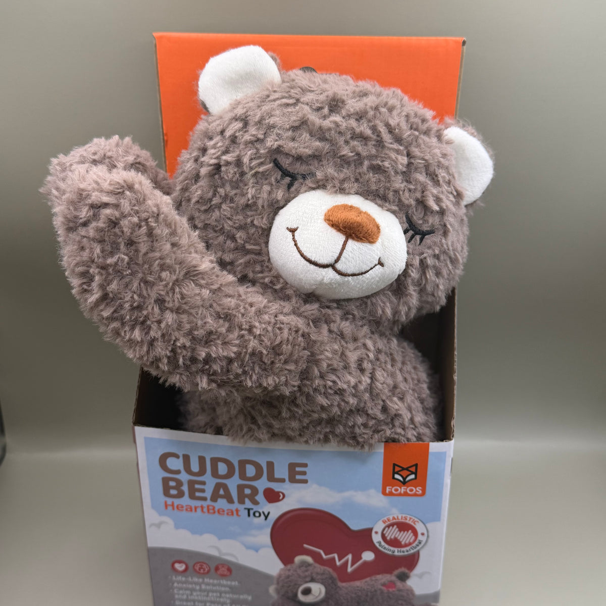 FOFOS Cuddle Bear – Zachte Hondenknuffel met Hartslag