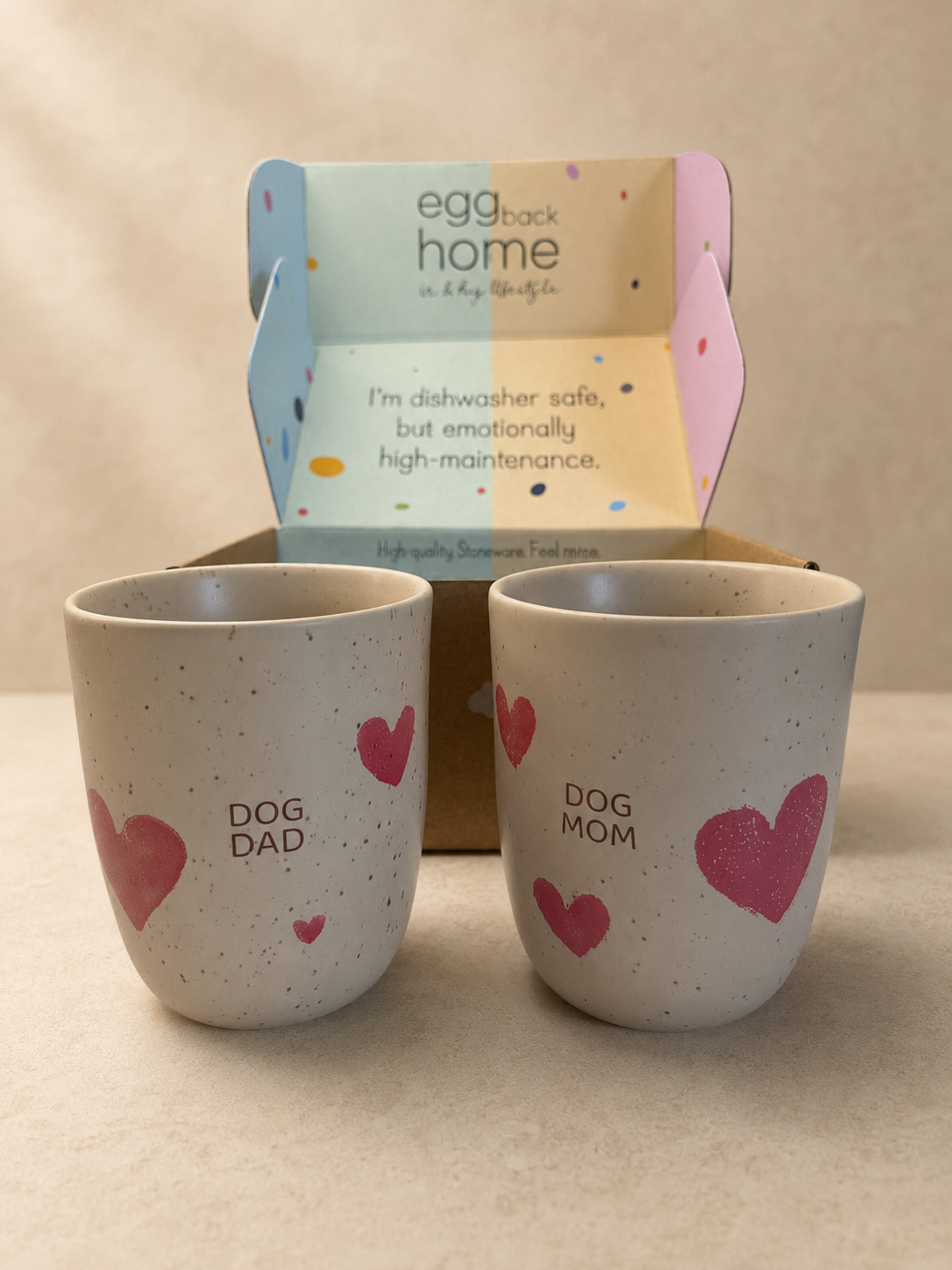 Egg Back Home Dog Mom Mok – Beige