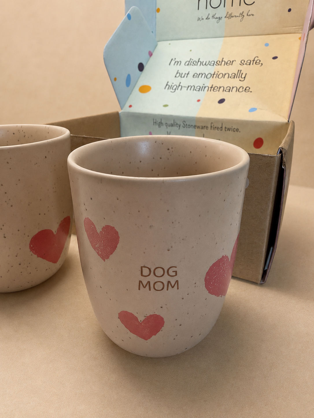 Egg Back Home Dog Mom Mok – Beige