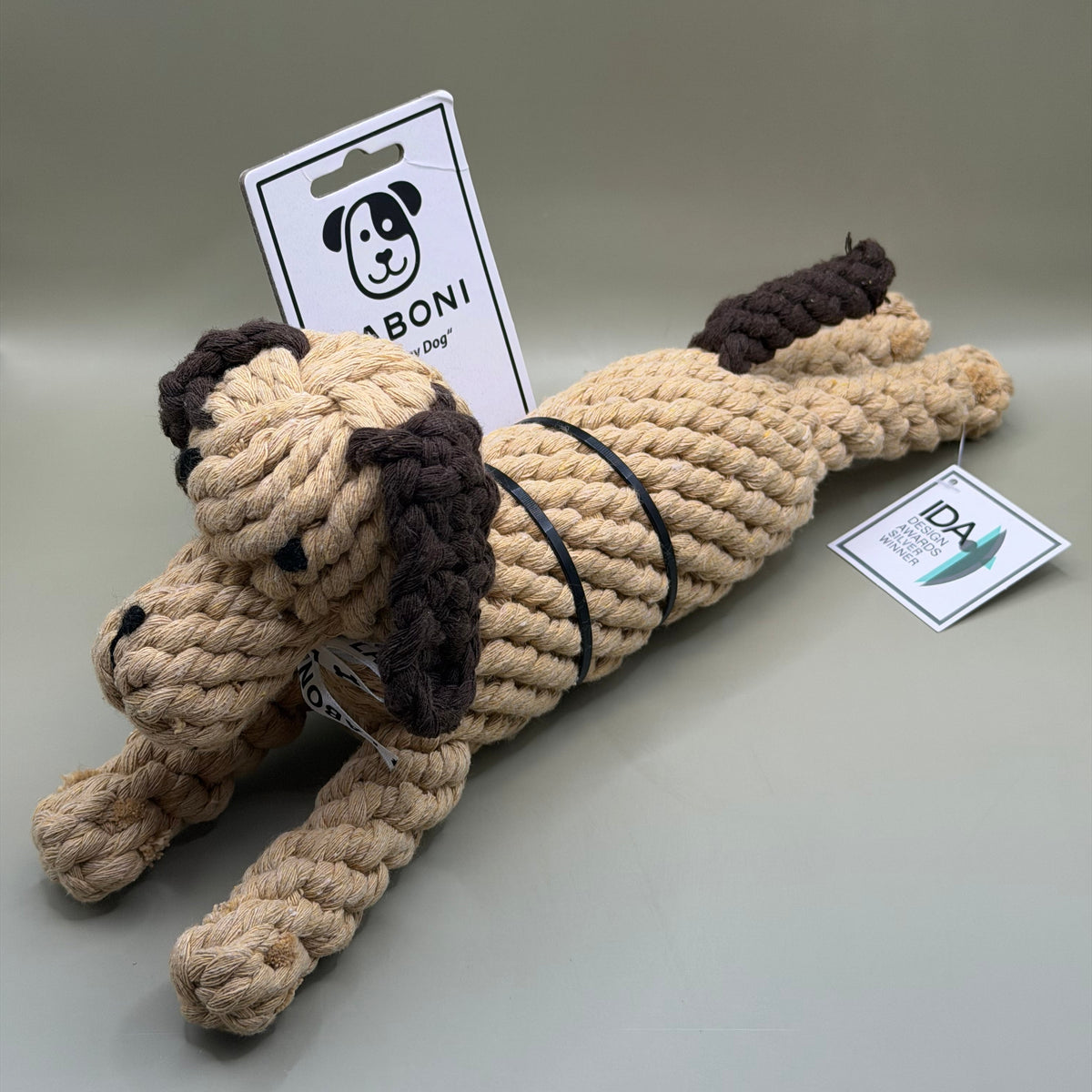 LABONI Doggy Dog – Touwspeelgoed in Hondvorm – Beige en Bruin