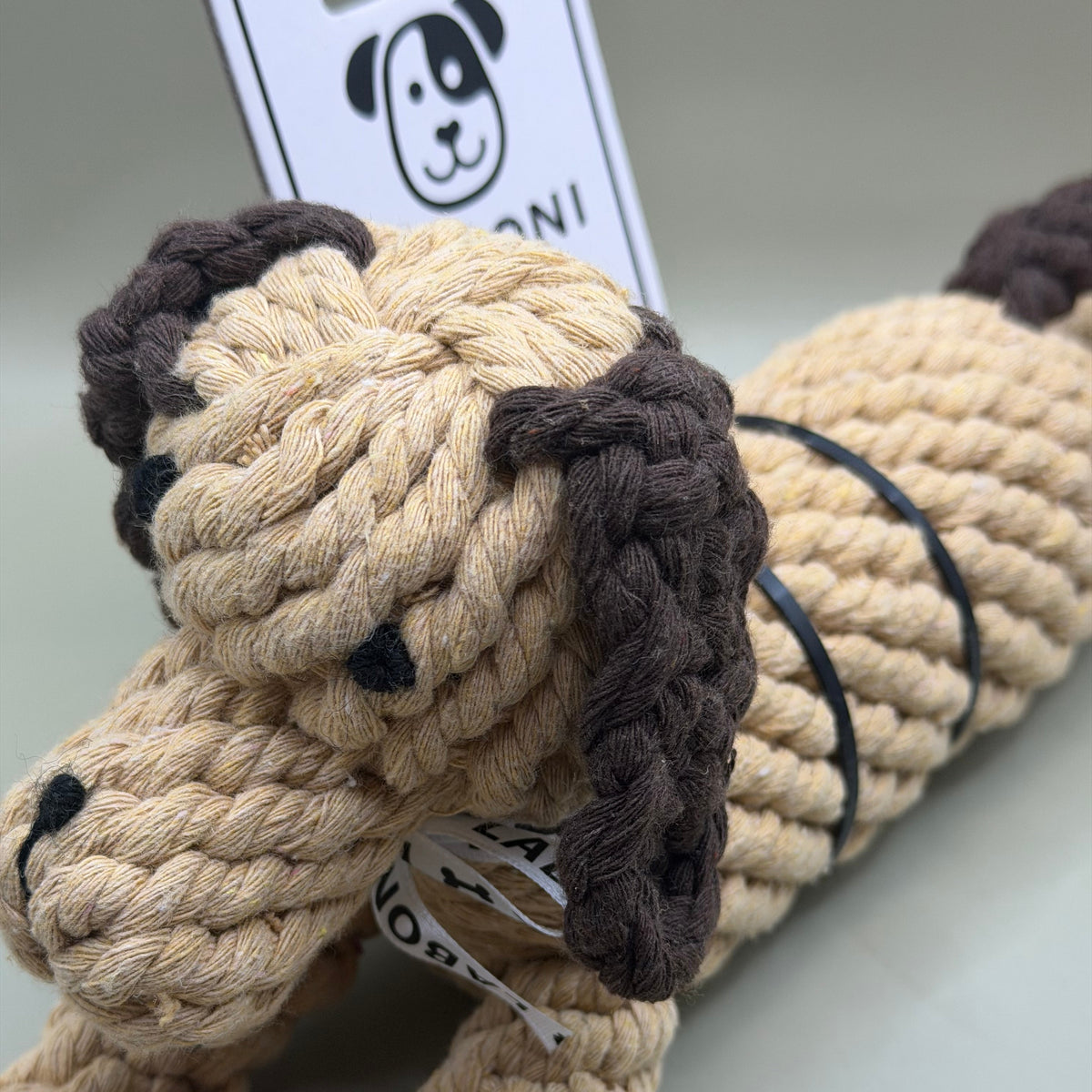 LABONI Doggy Dog – Touwspeelgoed in Hondvorm – Beige en Bruin