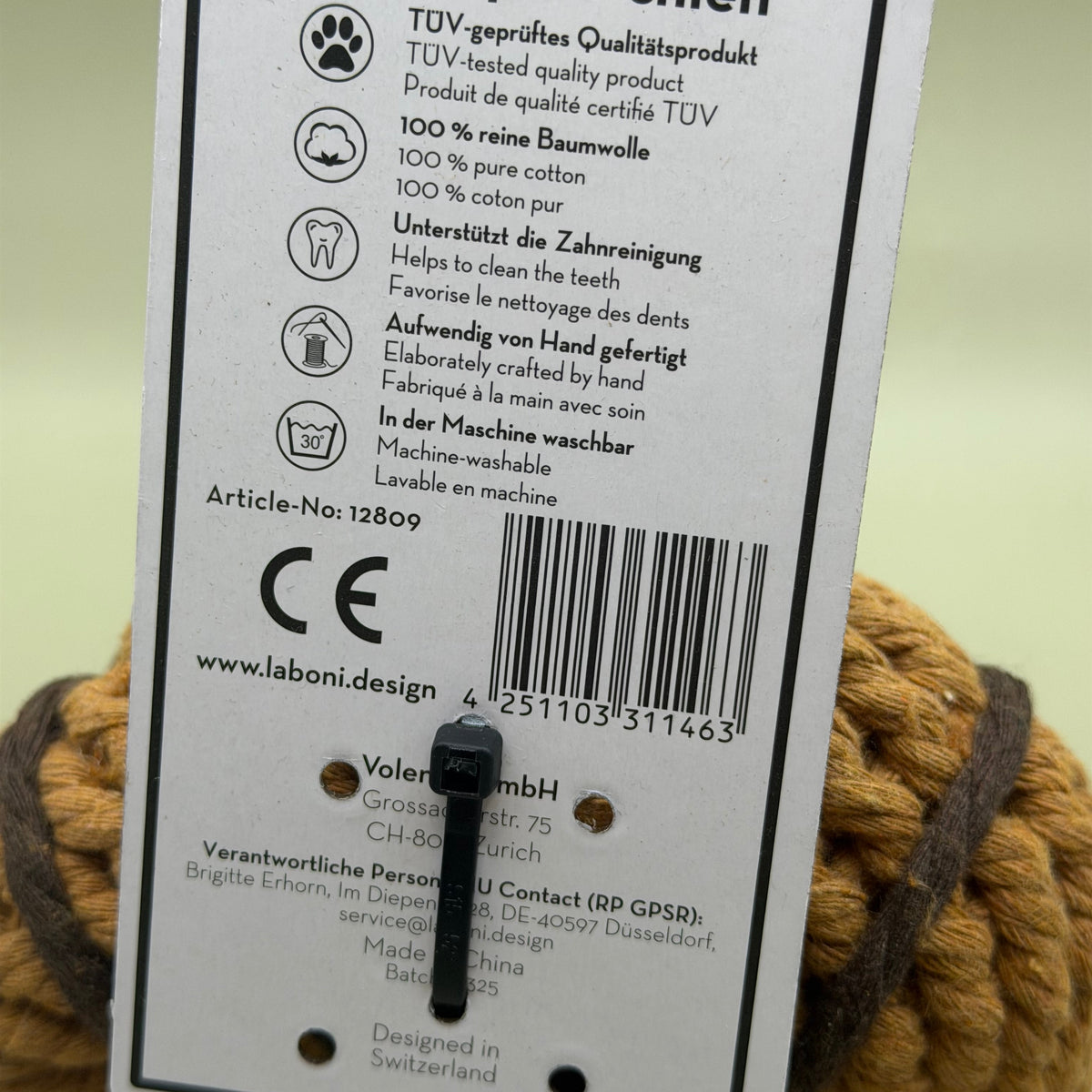 LABONI Chrissy Croissant – Touwspeelgoed in Croissantvorm – Bruin