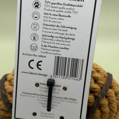 LABONI Chrissy Croissant – Touwspeelgoed in Croissantvorm – Bruin