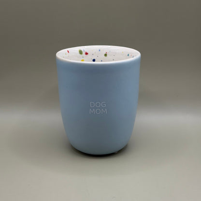 Egg Back Home Dog Mom – Lichtblauwe Beker met Confetti Binnenzijde – 220 ml