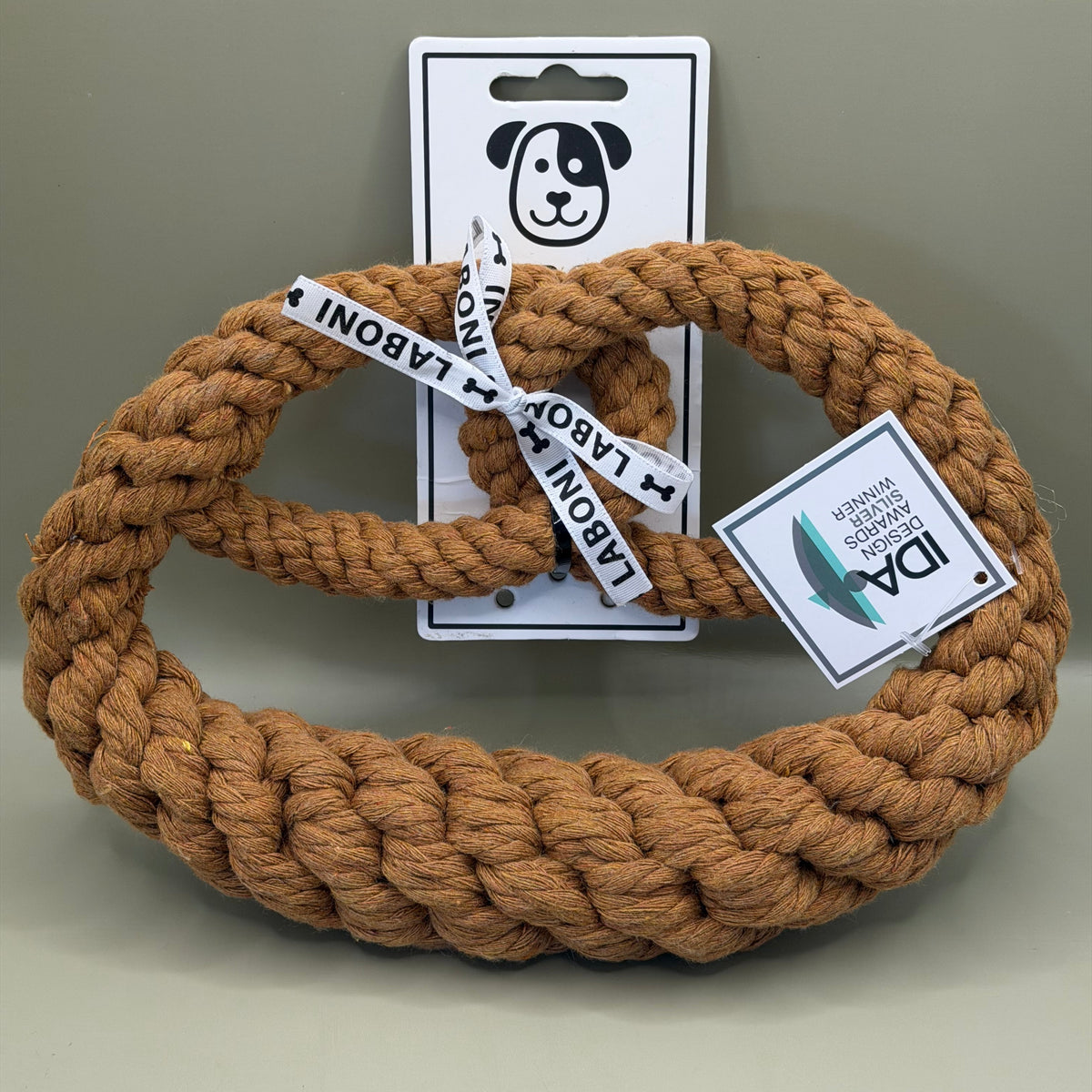 LABONI Britta Brezel – Katoenen Touwspeelgoed in Pretzelvorm – Groot