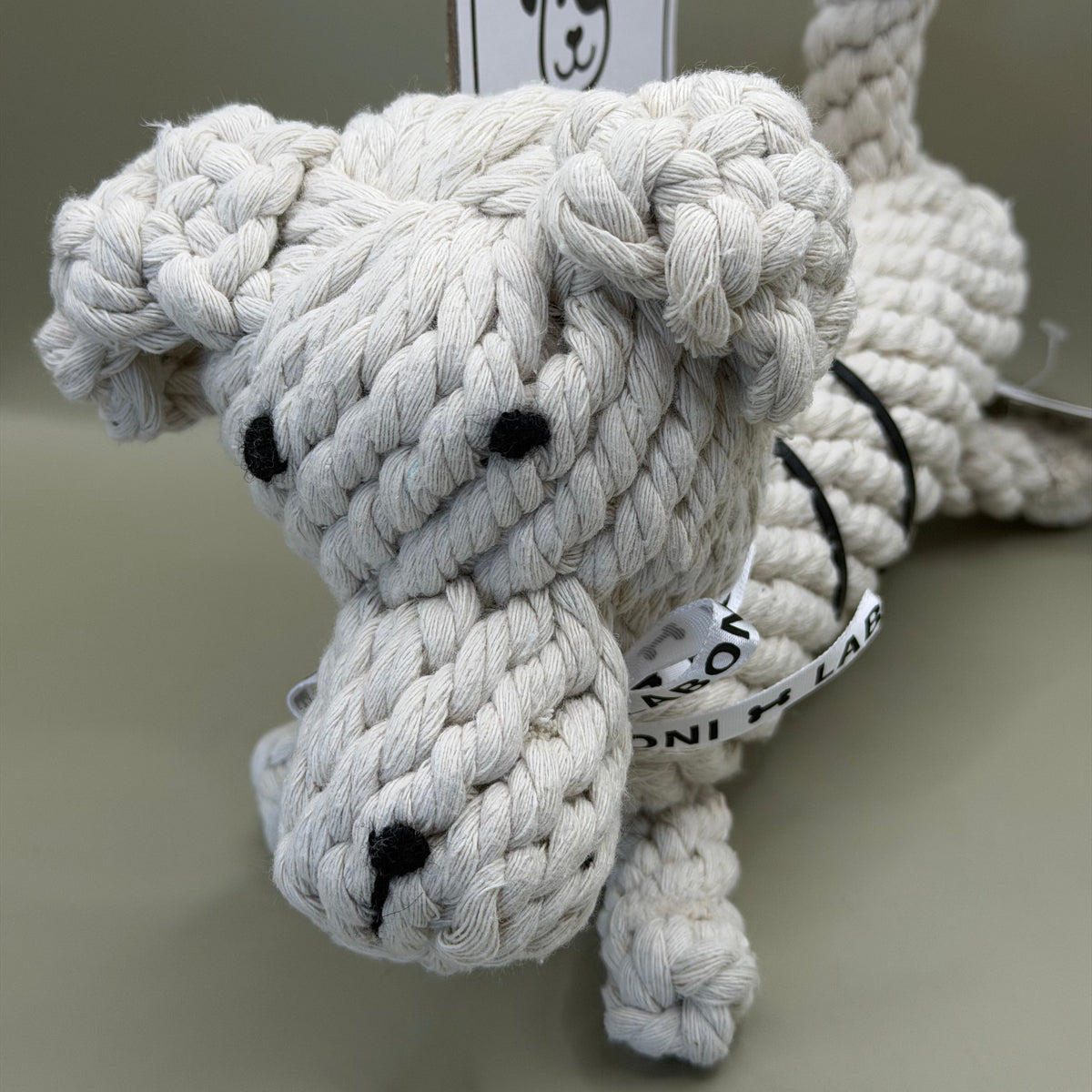 LABONI Richie Retriever – Katoenen Touwspeelgoed in Hondvorm – Naturel