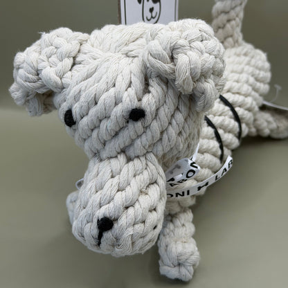 LABONI Richie Retriever – Katoenen Touwspeelgoed in Hondvorm – Naturel