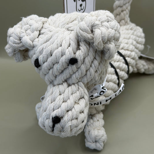 LABONI Richie Retriever – Katoenen Touwspeelgoed in Hondvorm – Naturel