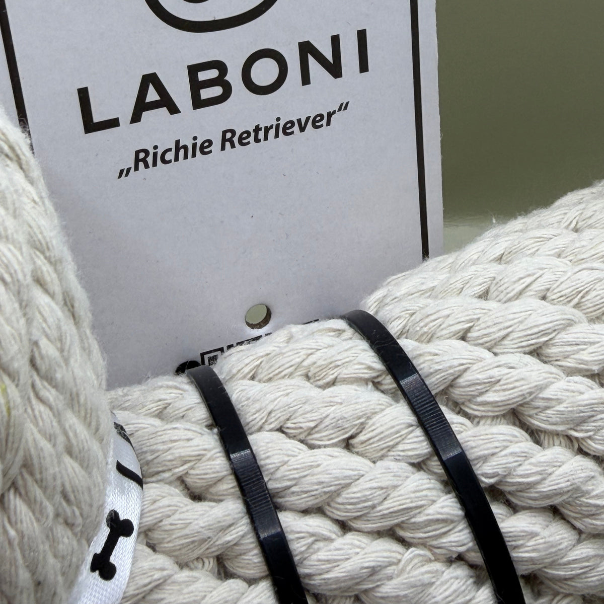 LABONI Richie Retriever – Katoenen Touwspeelgoed in Hondvorm – Naturel
