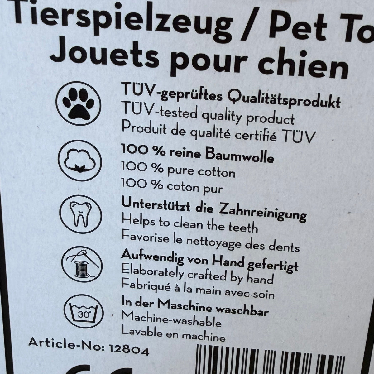 LABONI Diego Dackel – Katoenen Touwspeelgoed in Teckelvorm – Lichtbruin
