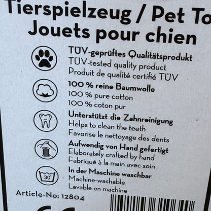 LABONI Diego Dackel – Katoenen Touwspeelgoed in Teckelvorm – Lichtbruin