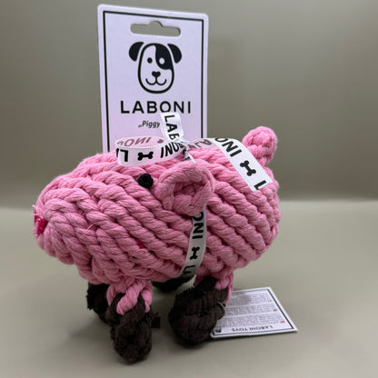 LABONI Piggy Pig – Touwspeelgoed voor Honden