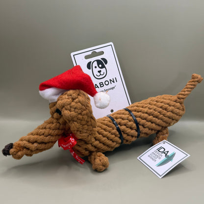 LABONI Santa Sausage – Kerstspeelgoed voor Honden