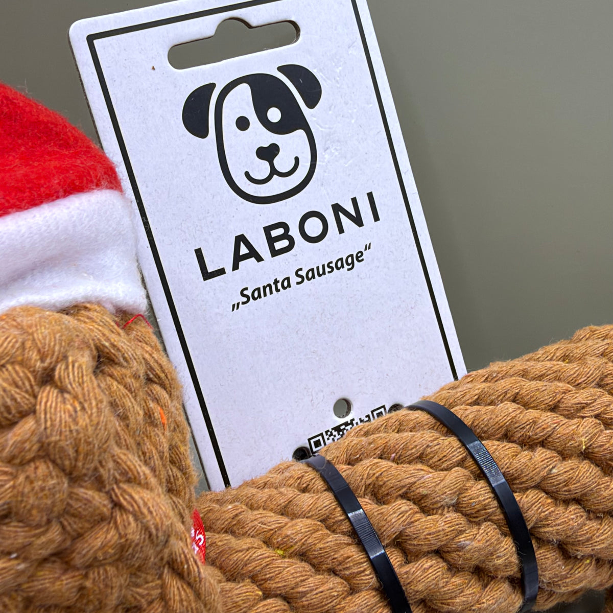 LABONI Santa Sausage – Kerstspeelgoed voor Honden