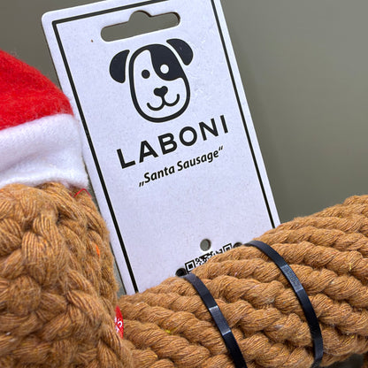 LABONI Santa Sausage – Kerstspeelgoed voor Honden