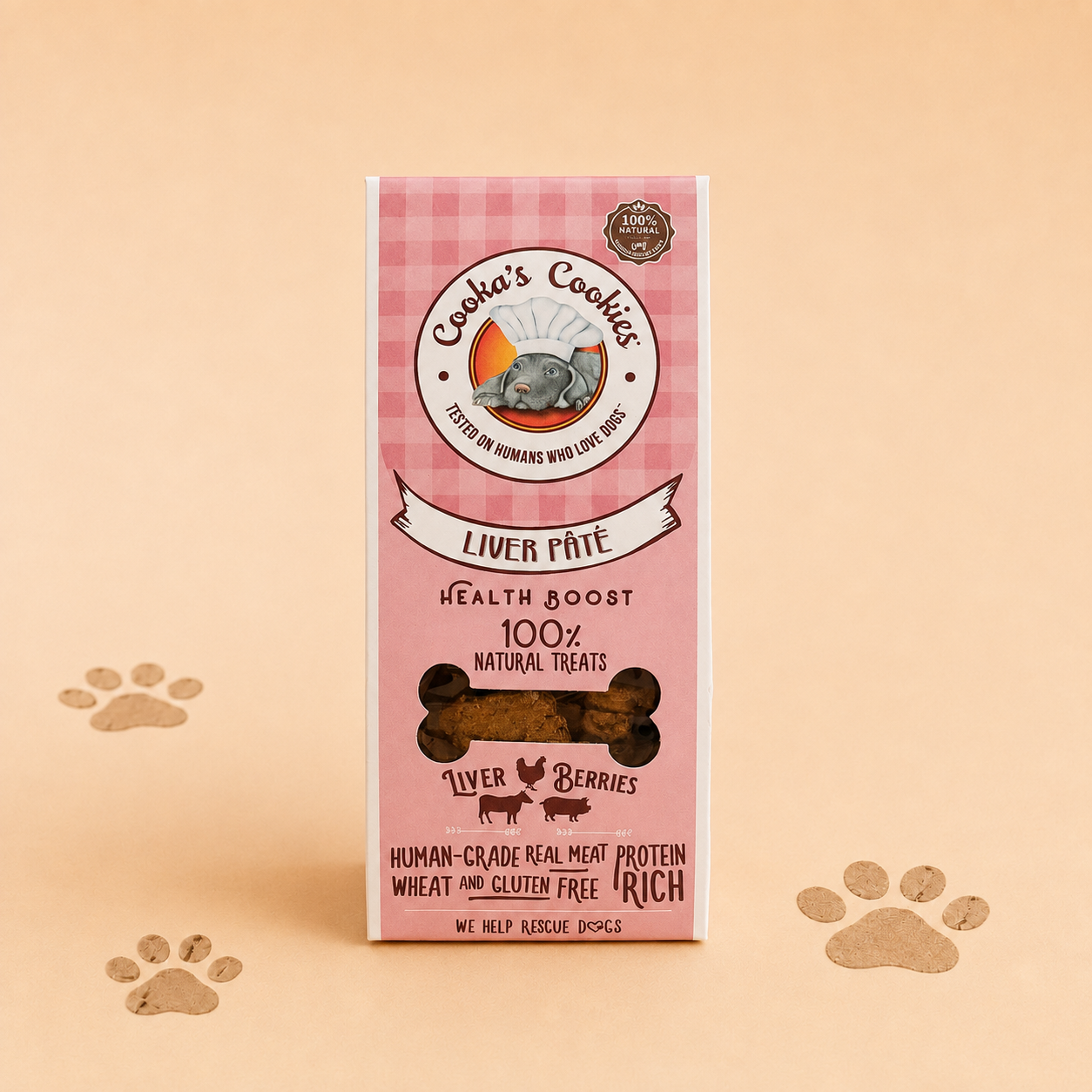 Cooka's Cookies Liver Paté – 100% Natuurlijke Hondensnacks