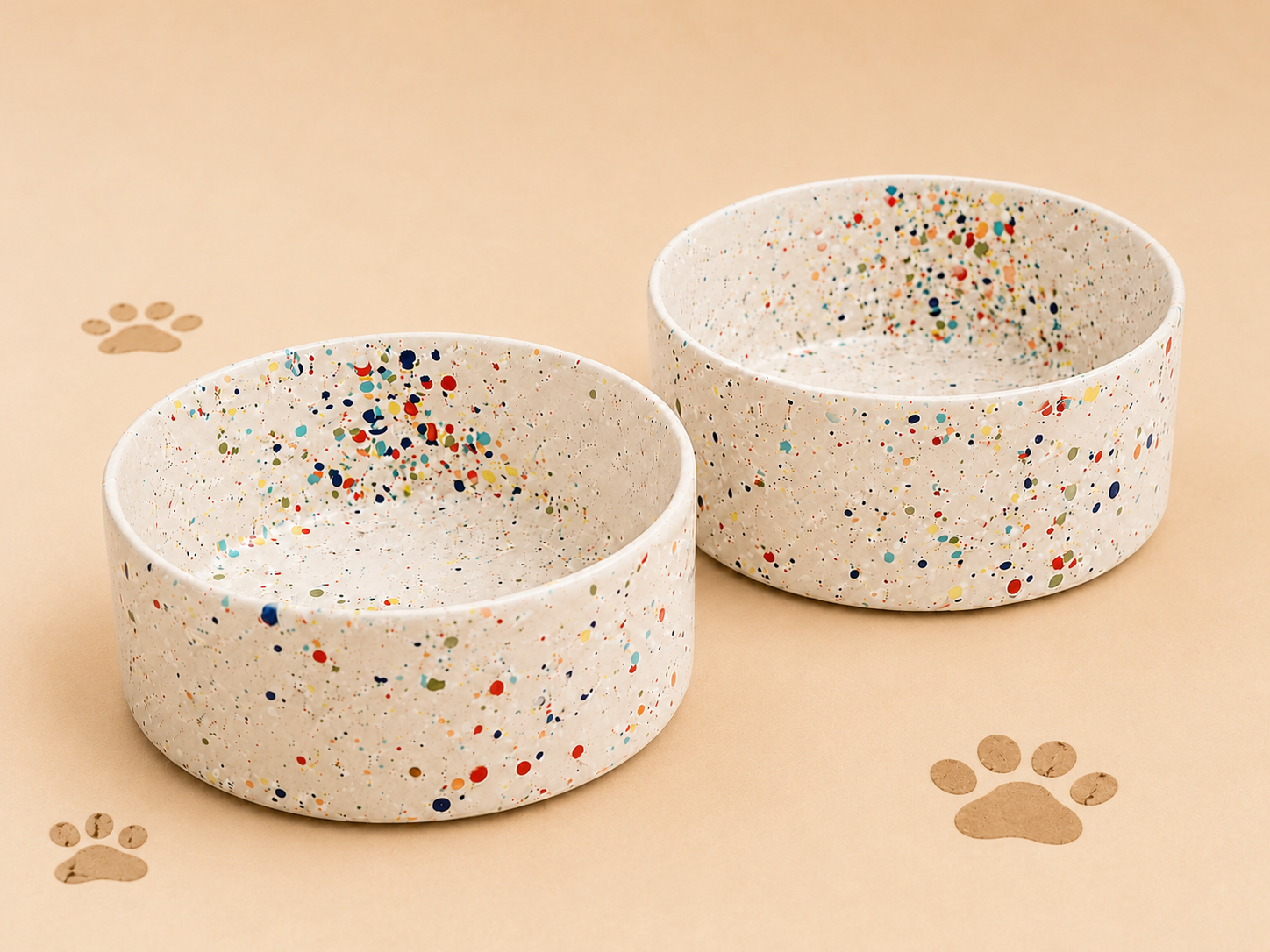 Luxe Voerbak Set – 2 Stuks Verschillende kleuren (14 cm)