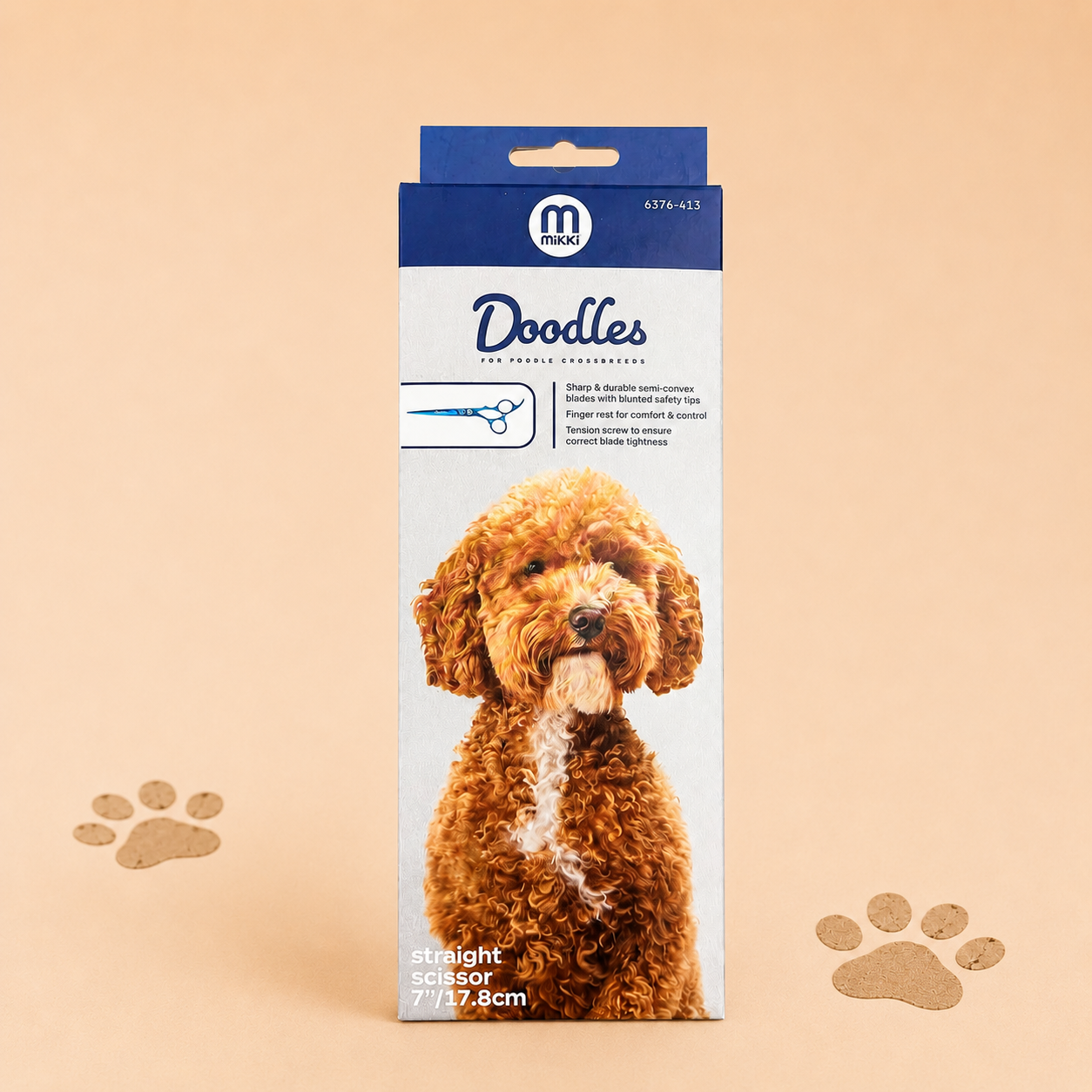Mikki Doodles Rechte Trimschaar 17,8 cm – Voor Poodles en Doodle Kruisingen