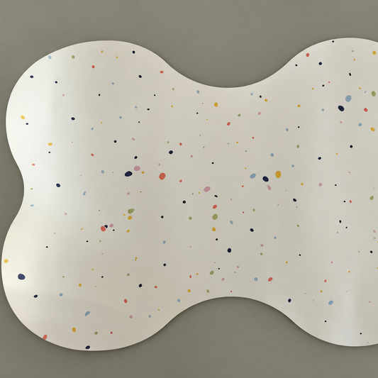 Party Bone – Voerbakmat in Botvorm – Wit – 60 × 43,8 cm